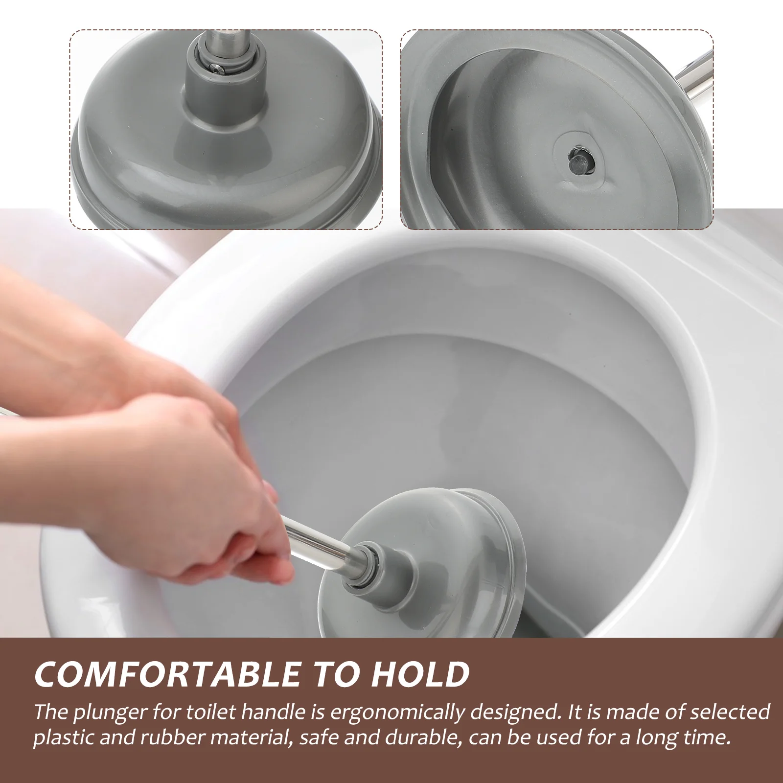 

Toilet Brush Plunger Set Rubber Holder Bathroom Cleaning Bowl Compact Size Soft Bristles Powerful Plungers Home Use Toilet