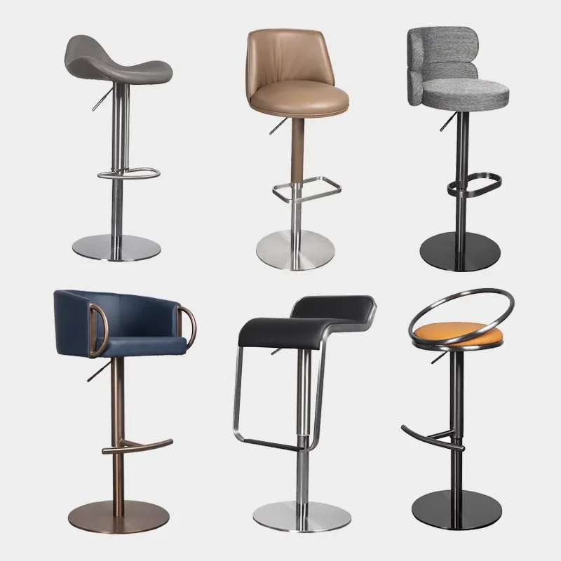 

Bar Chair Island Lifting Balcony Stool Italian Minimalist Home Modern Light Luxury