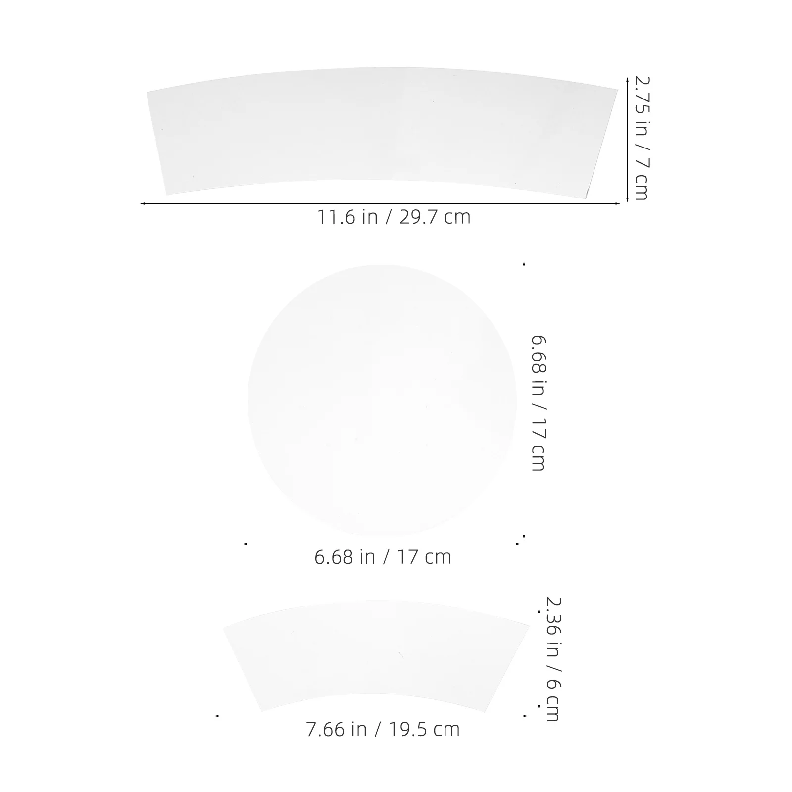 3Pcs Clear Acrylic Sewing Templates Transparent Quilting Rulers Bucket Hat Pattern Making Tools High Precision Patchwork DIY