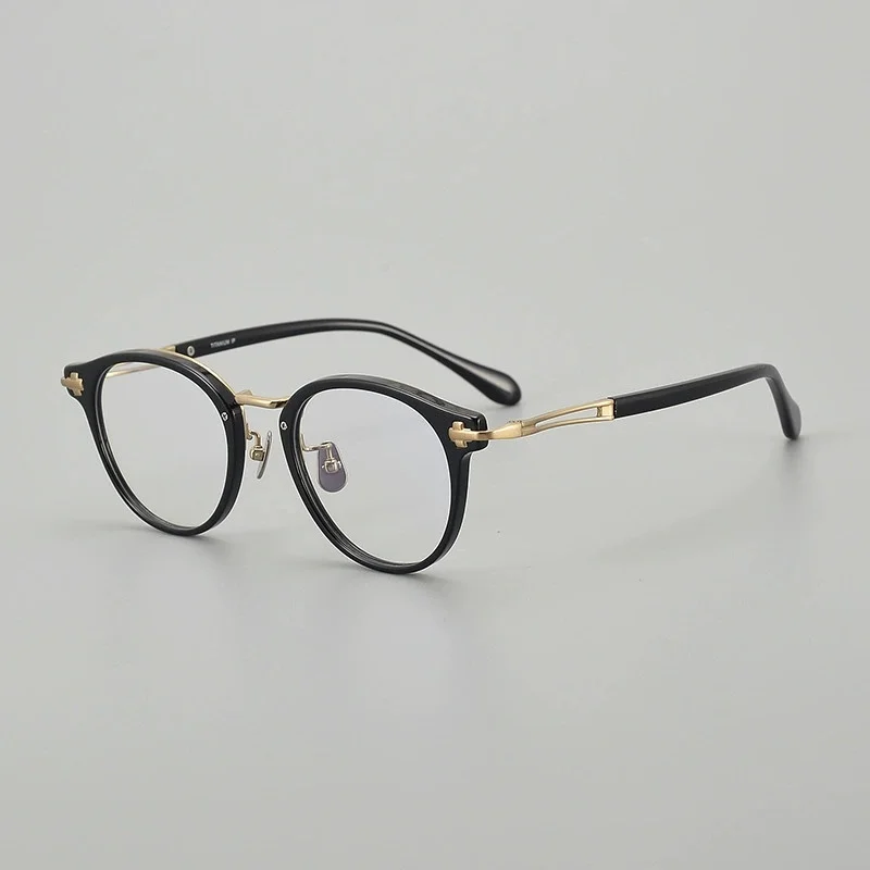 Belight التصميم البصري الياباني اليدوية الملونة الجمع بين خلات مع إطار النظارات التيتانيوم وصفة طبية عدسة CUMULUS