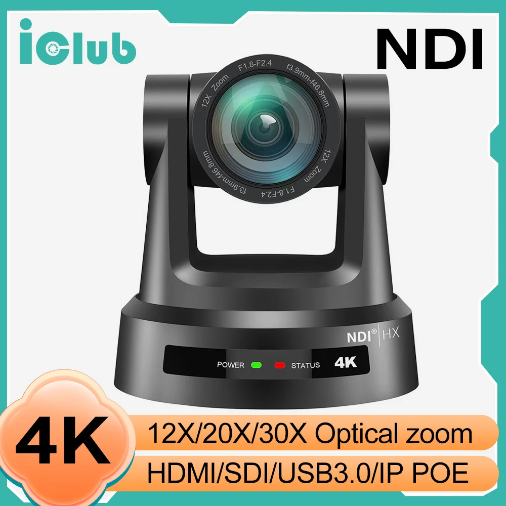 

NDI Ptz Camera 4K Ptz Conference Camera 12X 20X Optical Zoom SDI HDMI USB3.0 POE IP Broadcast Camera For Church Live Streaming