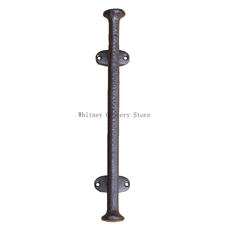 Large Black Classical Nostalgic Handmade Old-fashioned Cast Iron Handle Wooden Door Wardrobe Simple Door Handle 30.5x5.2cm