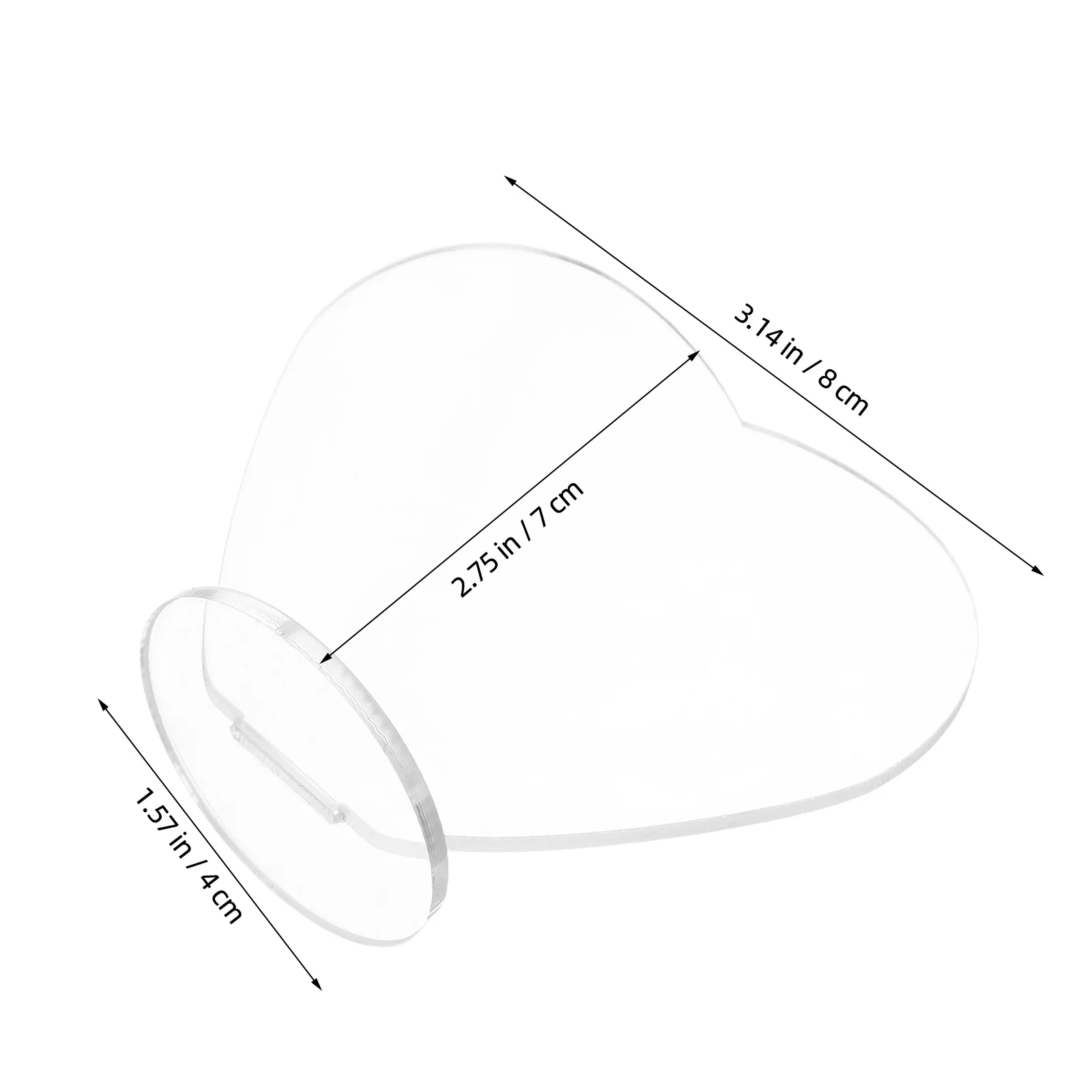 5pcs Acrylic Heart Shaped Stand Clear Transparent Diy Card Holder Desk Decor Greeting Frame Plate Display Risers Acrylic Display