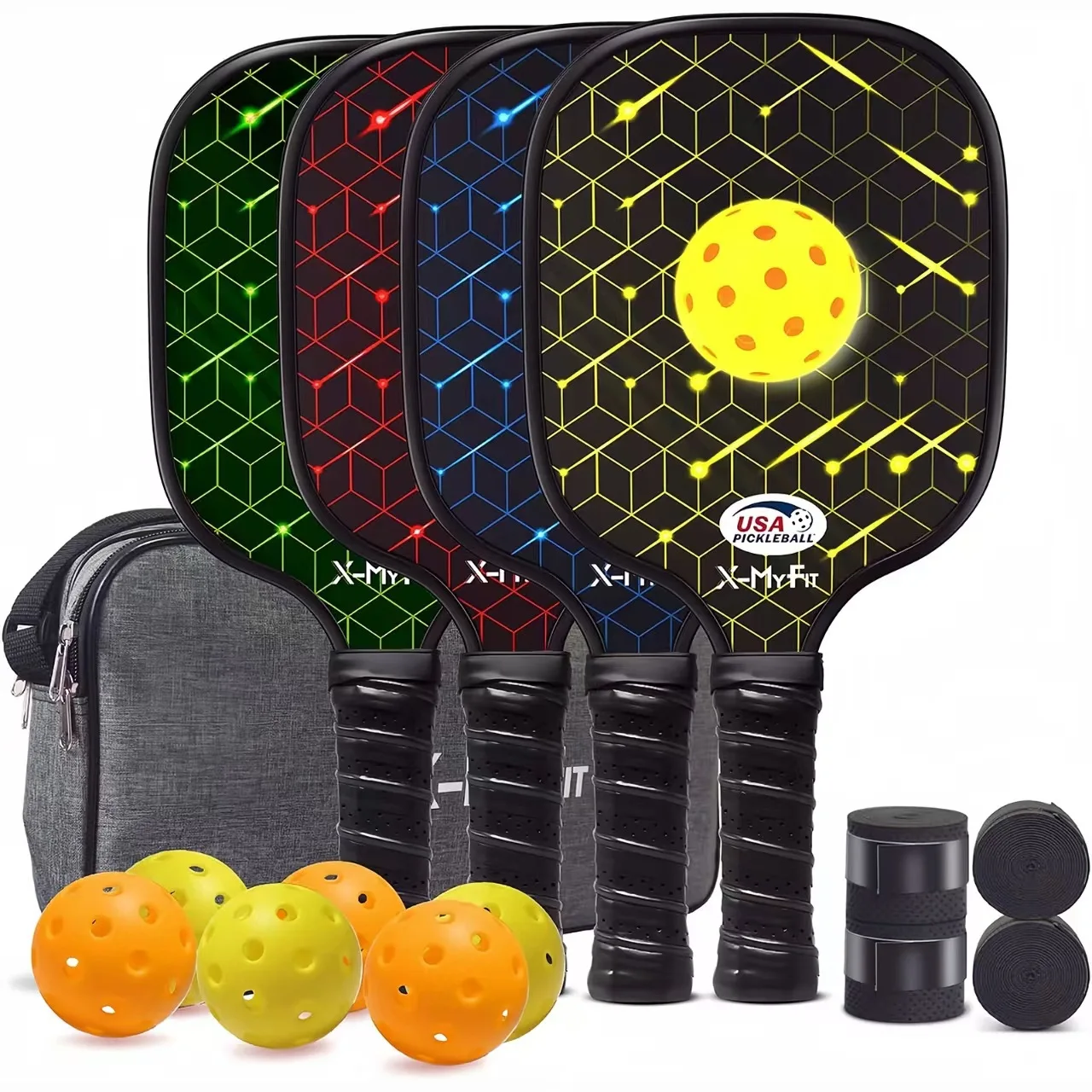 

2025 Model Fiberglass Pickleball Paddle - Outdoor Sports Pickleball Racket, Lightweight, Durable for Casual & Competitive Play