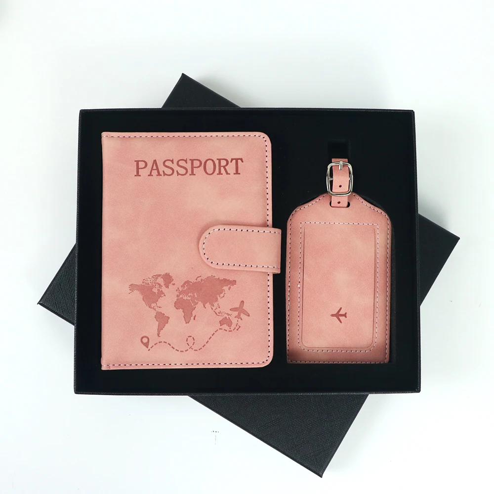 Personalisiertes Anti-Magnetisches Reisepass-Set mit Gepäckanhänger, PU-Leder Reisepasshülle mit Magnetverschluss, Reisepass-Tasche – Detail 12