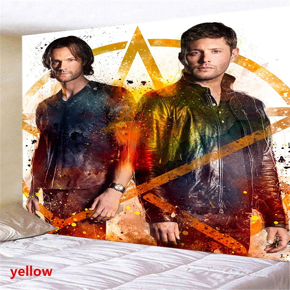 TV Series Supernatural Wall Hanging for Bedroom Living Room Hall Wall Painting Tapestry 95x73cm Wall Tapestry Decoration