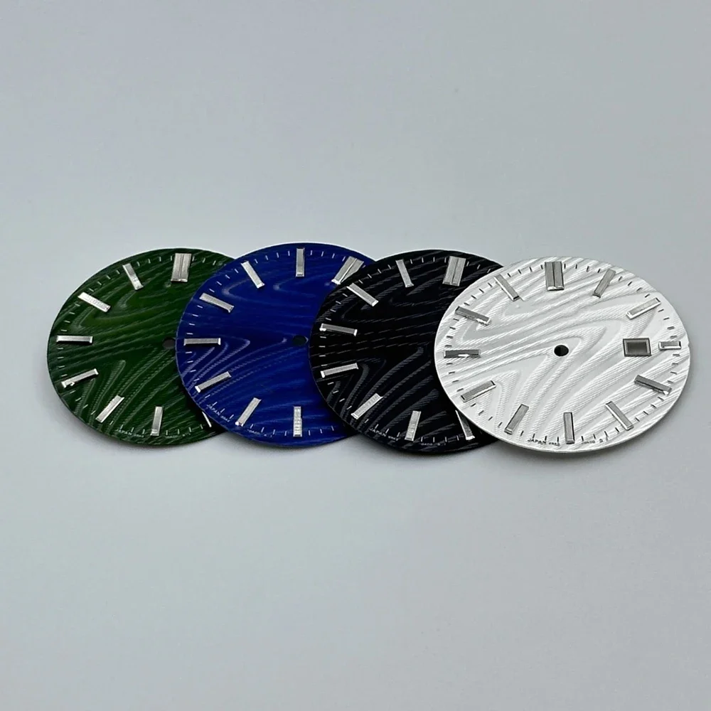 35.5 مللي متر خمر محدب الفني نهر موجة الملمس ساعة الطلب مناسبة ل NH35/4R36 حركة الغوص الرياضة إصلاح أجزاء وزارة الدفاع