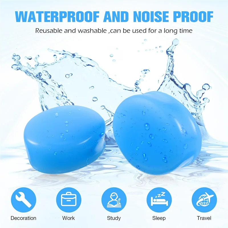 

【Superdeals】21 Pairs Ear Plugs For Sleeping Reusable Moldable Silicone Earplugs Soft Noise Cancelling Earplugs