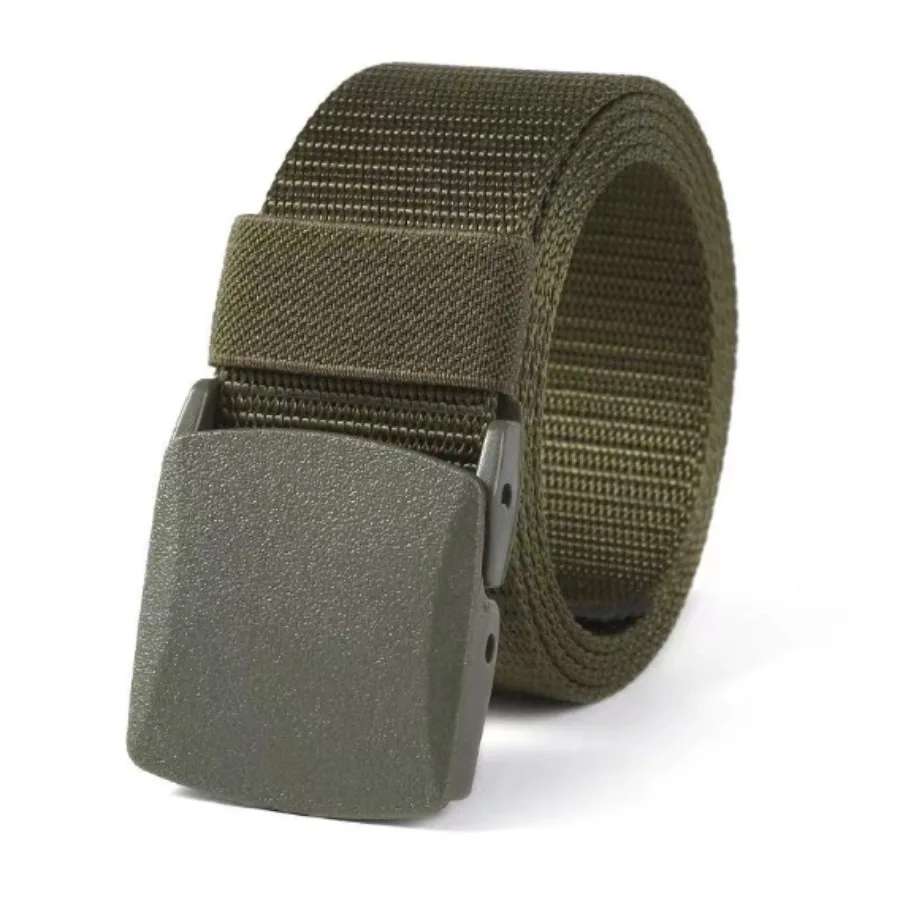 Nylon Belt Automatic Buckle Outdoor Multifunctional Tactical Canvas Belts Light Comfortable Non-metal Belt