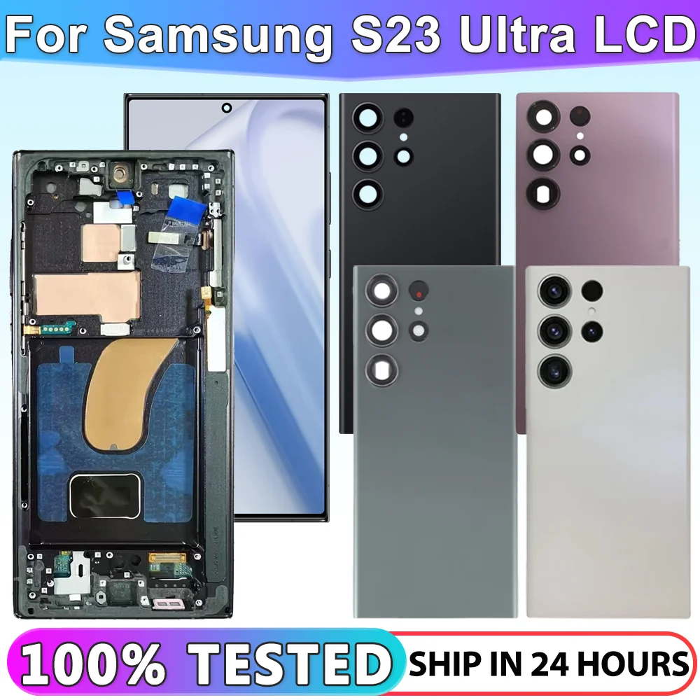 

6.72" TFT S23 Ultra Screen For Samsung Galaxy S23 Ultra 5G LCD Display G918 SM-S918B Touch Screen Digitizer Replacement +Frame