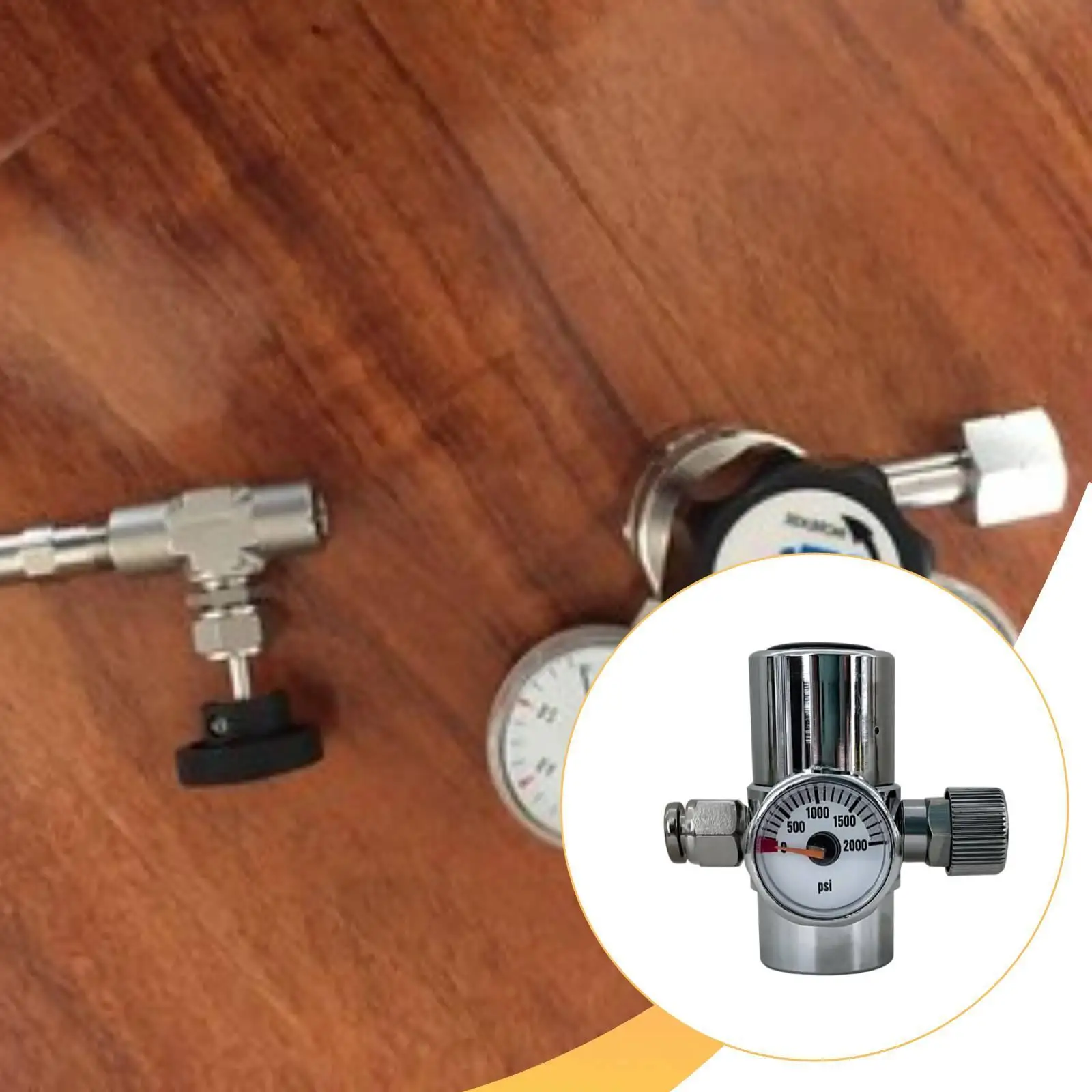 Constant Pressure Valve for Soda Makers Brass Body 6mm Hose Push in Fitting Easy Hose Connection Easily Install TR21x4 Inlet