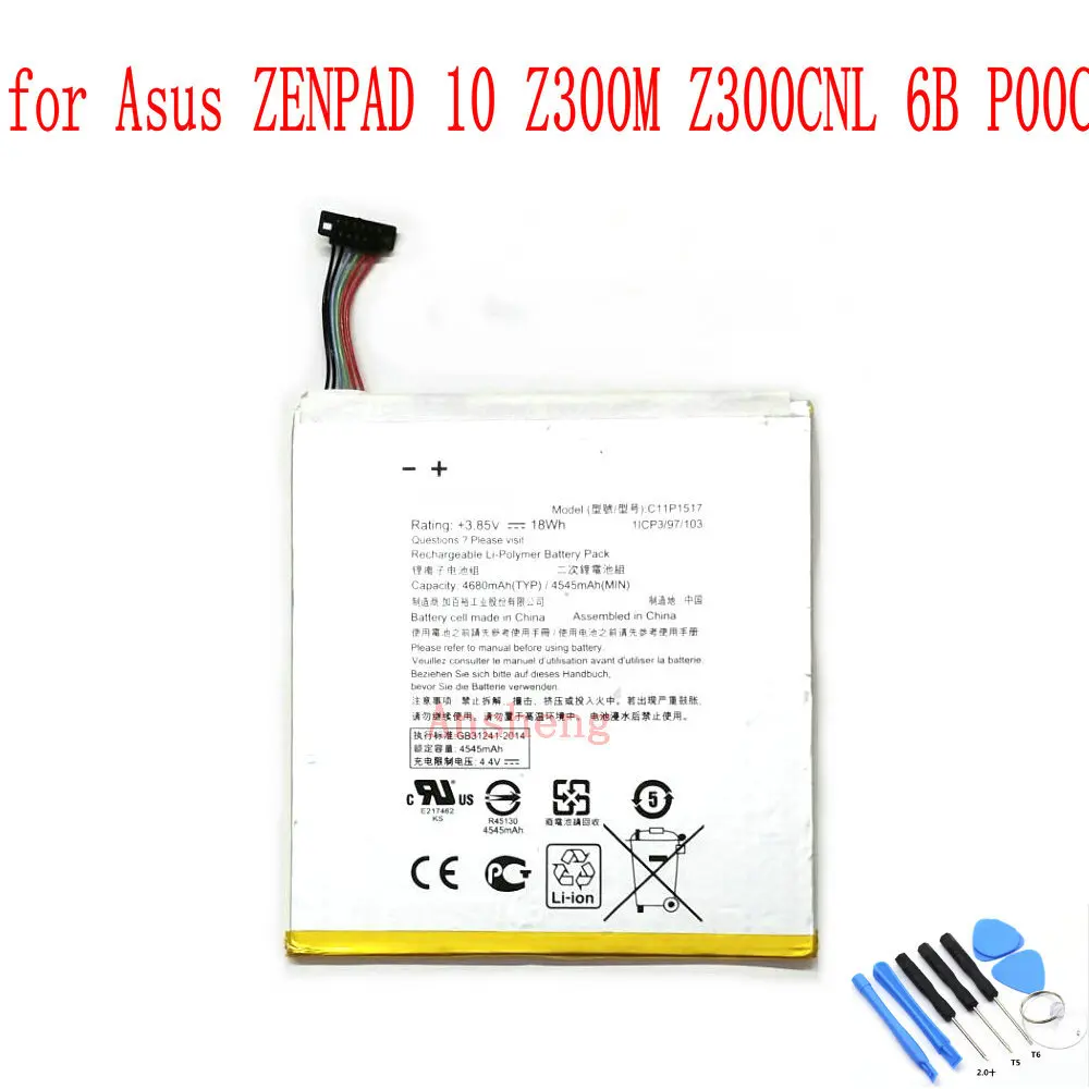 Original C11P1517 4680mAh Battery For Asus ZENPAD 10 Z300M Z300CNL 6B P00C Tablet PC