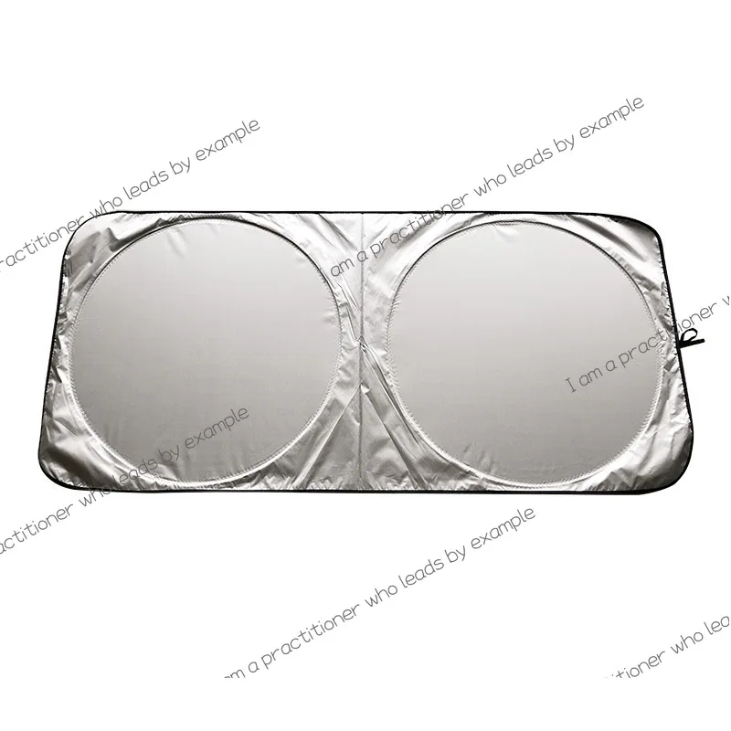 

Car double circle sunshade coated with silver sunscreen heat insulation plate magnetic front shield snowproof car cover full