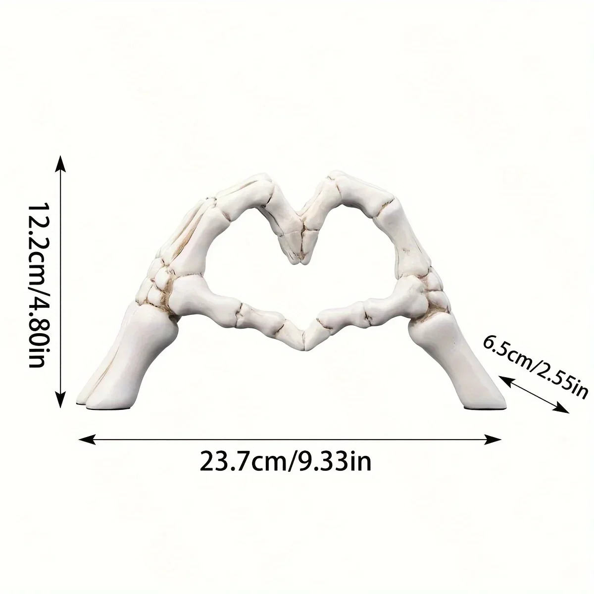 Resin Hand Bone Couple Statue - Perfect for Halloween Decor, Desk or Shelf Decoration, Indoor/Outdoor Use