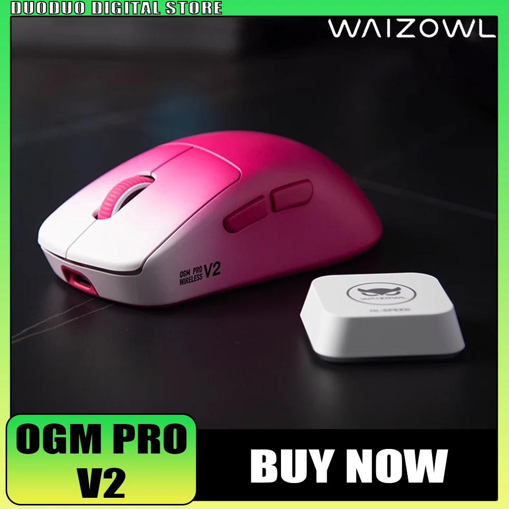 

Waizowl Ogm Pro V2 Wireless Mouse 8k Three Mode Paw3950 Sensor Lightweight Gaming Mouse Ergonomics E-Sports Pc Gamer Man Gifts