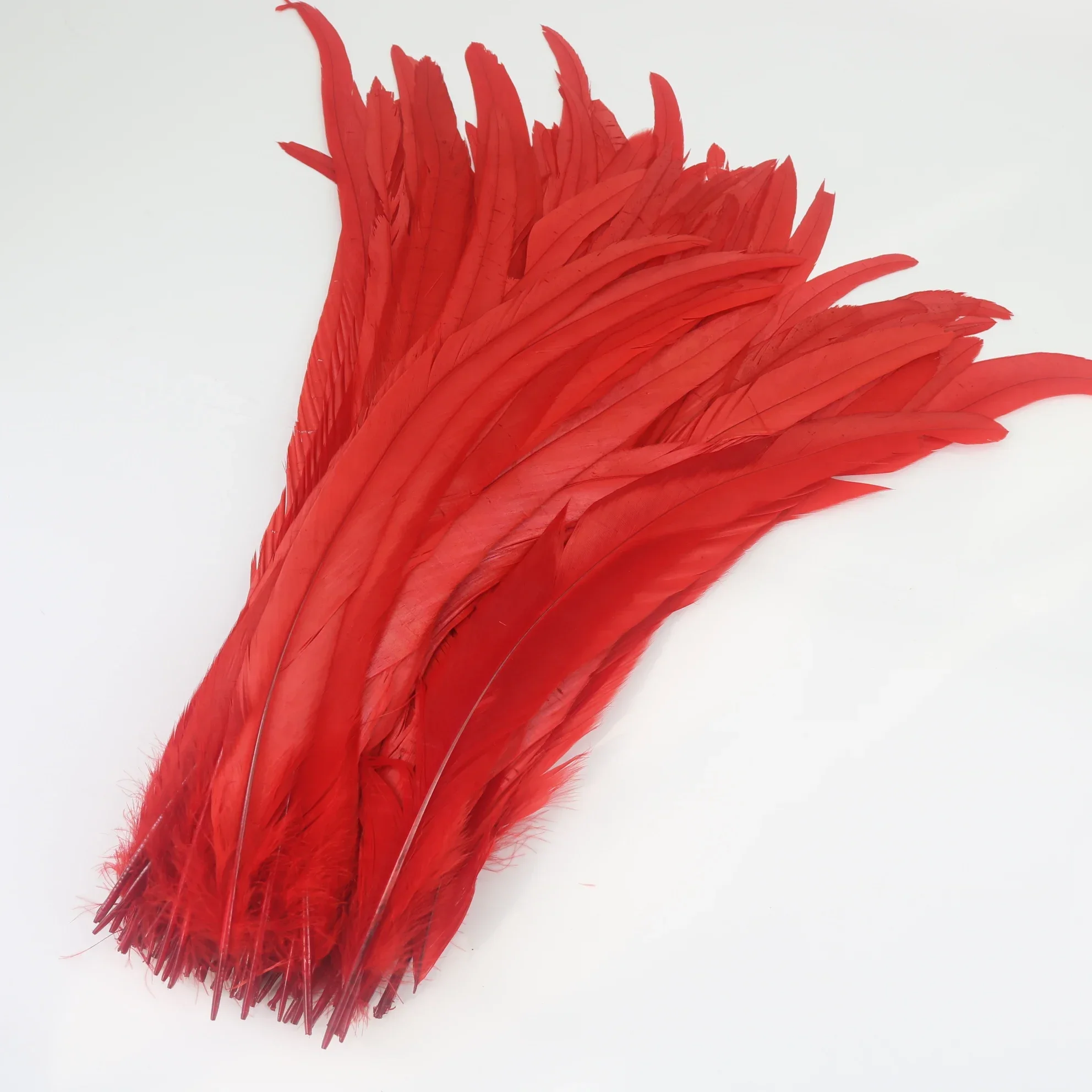 100Pcs 40-45cm Rooster Tail Feathers Indian Headdress Accessories Carnival Feather Holiday Decorations Long Plumes for Crafts