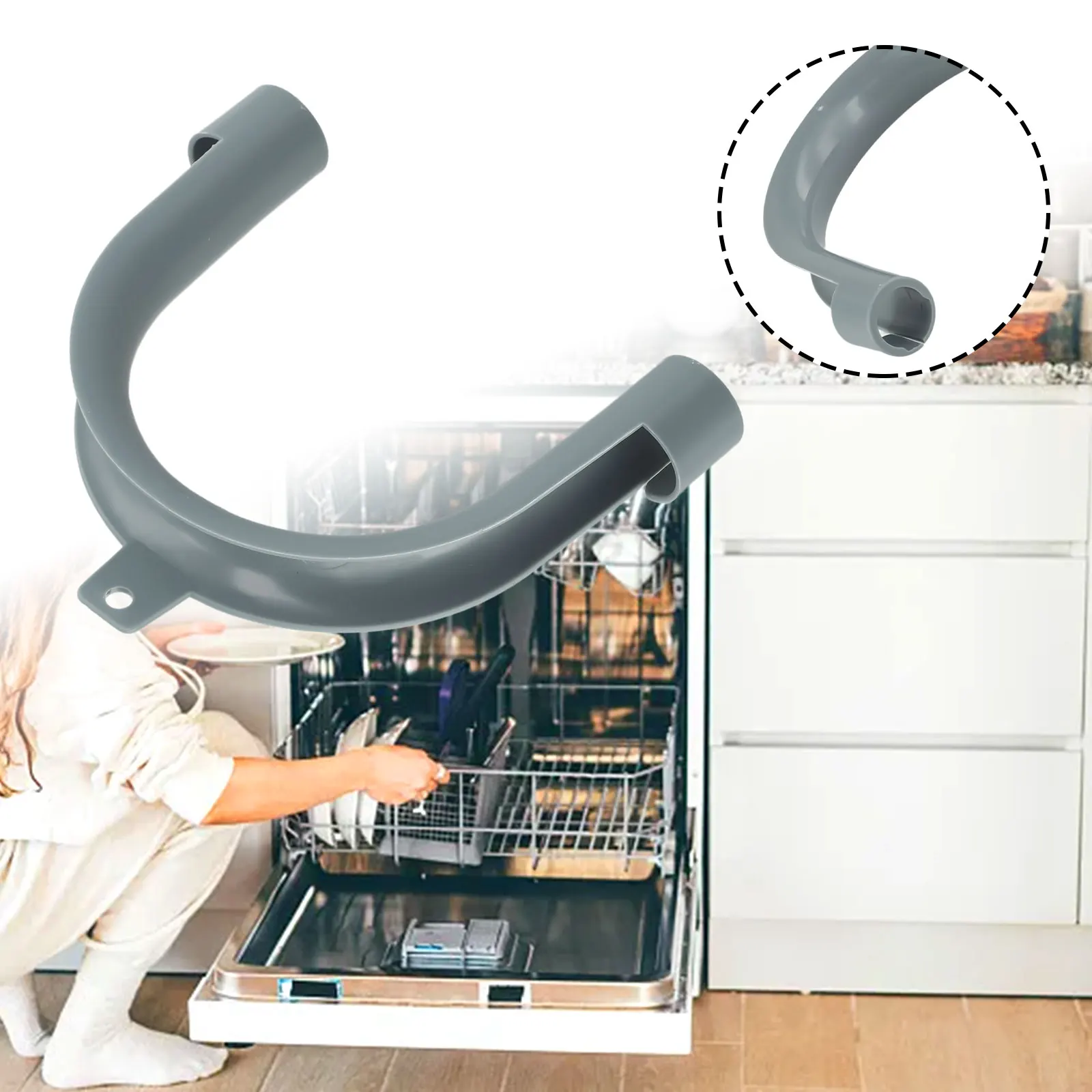 1pc  U-Shape Drain Guide Assembly Fits All Drain Hose Washing Machine Discharge Hose Clip Hose Holder tool accessories
