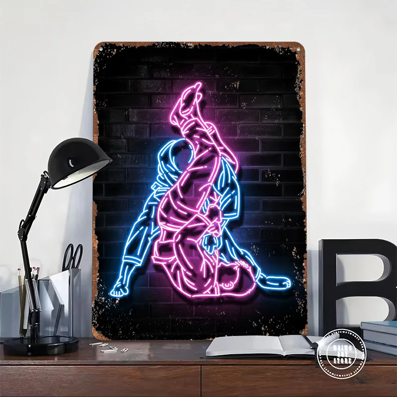 TAKE DOWN NEON SIGN ART Printed Posters Customizable Wall Art Retro Vintage Metal Tin Signs for Home Room Gamer Decoration Cozy