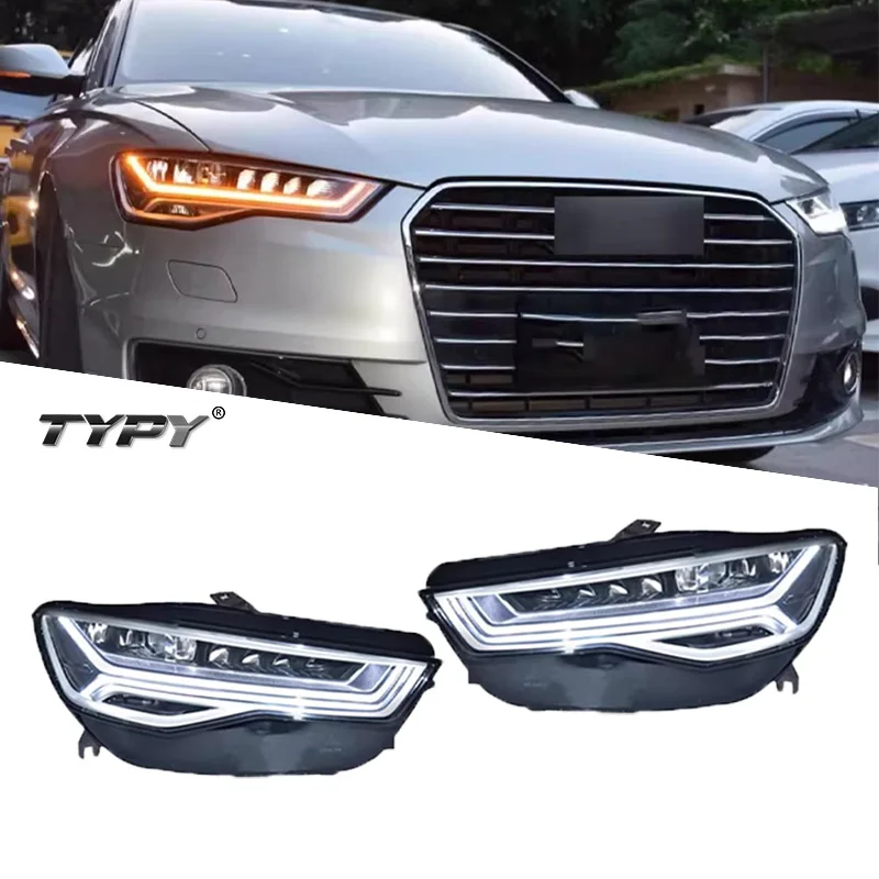 

TYPY автомобильная фара для Audi Ad C7 A6L, обновленная, модифицированная для нового DRL, динамический указатель поворота, светодиодная фара, автоаксессуары 2012-2018