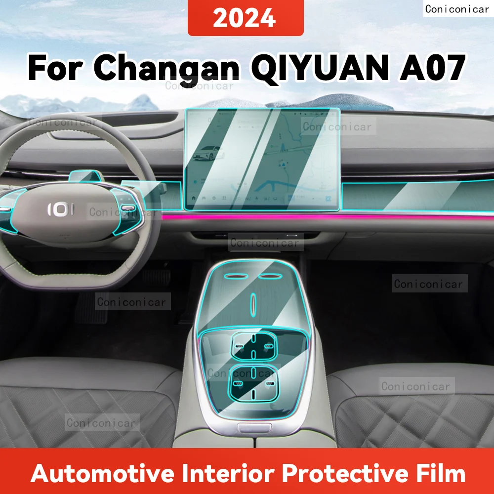 

TPU For Changan Qiyuan A07 2024 Transparent Protective Film Car Interior Central Control Navigation Panel Cover Accessories