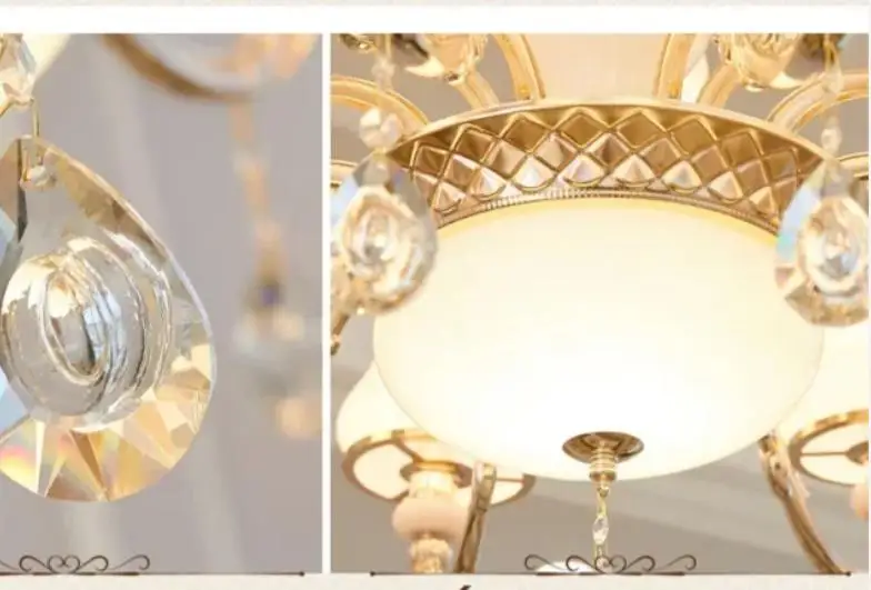 

Modern Simple Living Room Chandelier European Crystal Light European Dining Room Bedroom Lamp Villa Hall Chandelier Led Light