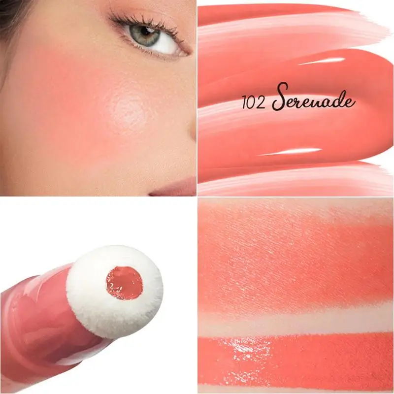 Liquid Blush Stick Liquid Face Blush Cheek Rouge Natural Smooth Cheek Rouge Rouge Pigmented Blusher Cheek Contour Blush