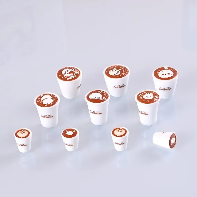 New Mini 3D Resin Coffee Cup Flat Back Embellishments Scrapbook Scrapbooking Material Accessories Diy Deco Parts Flatback Kawaii