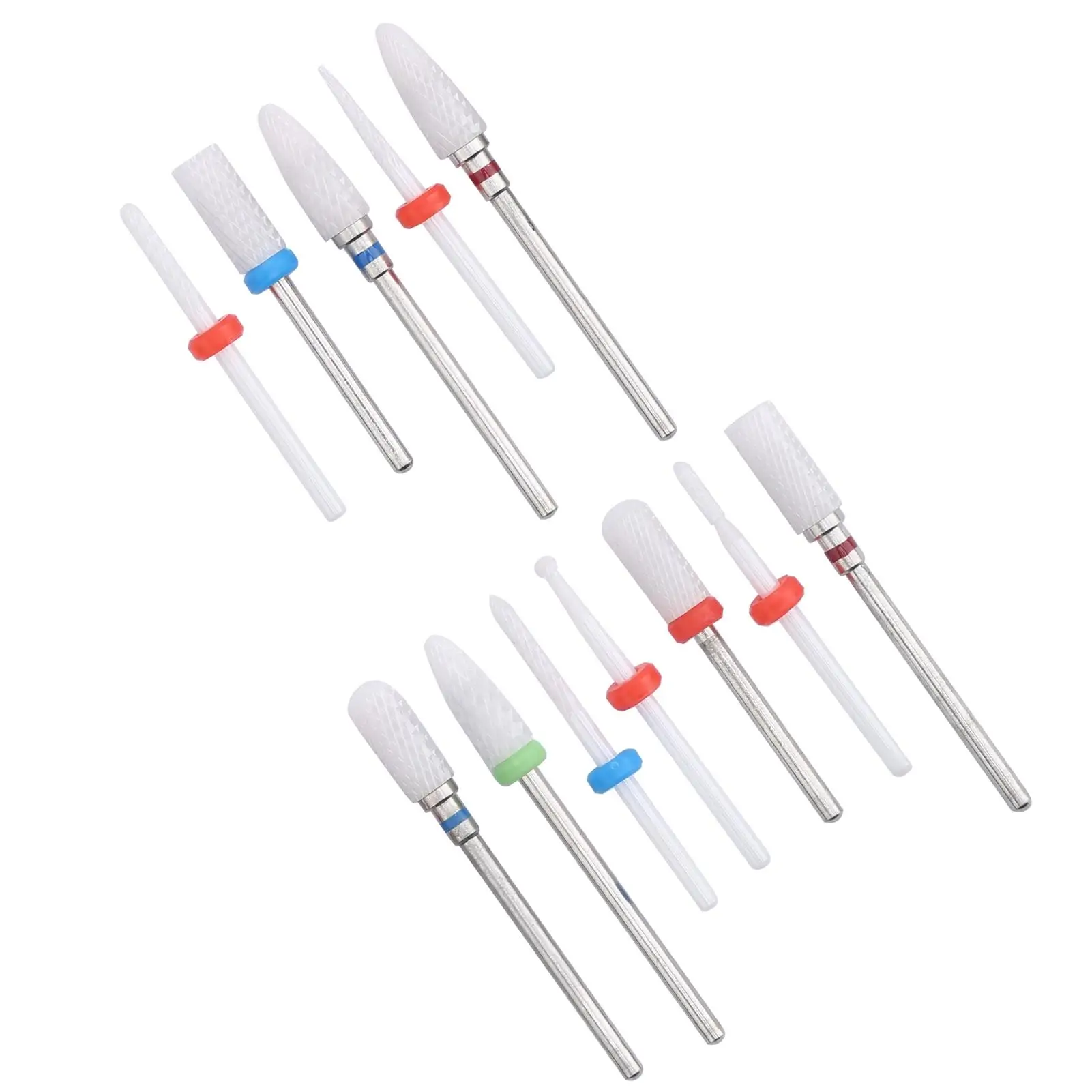 12pcs Ceramic Drill Bit Set Electric Grinder Milling Cutter Tools for Precision Grinding