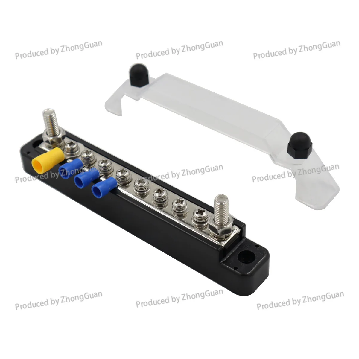 Rv and Yacht 150a Busbar, 10-way 14-way Screw Wiring Strip, Straight Row High-current Busbar with Terminals