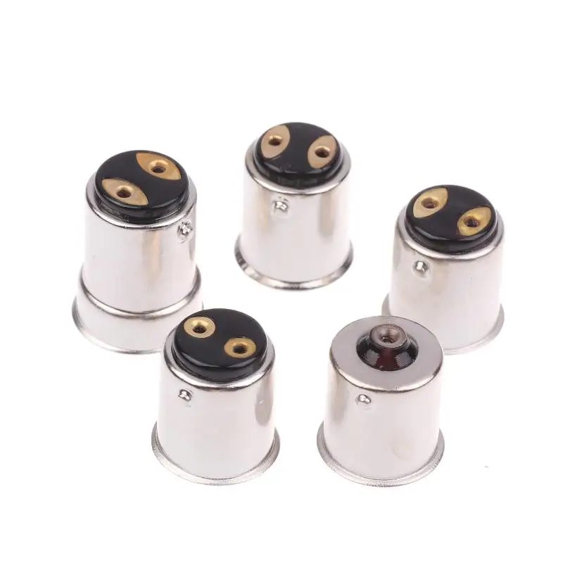 10 قطعة B15 النحاس والنيكل مطلي غطاء المصباح 1156 واحد الاتصال حربة مصباح تلقائي حامل BA15S BAY15D السيارات لمبة حامل غطاء