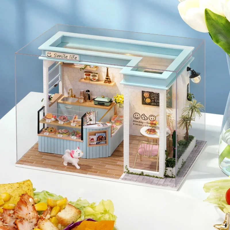 Girls' Manual Diy Pasting Puzzle Disassembly and Production Children's Toy House Modern Style Creative Model House