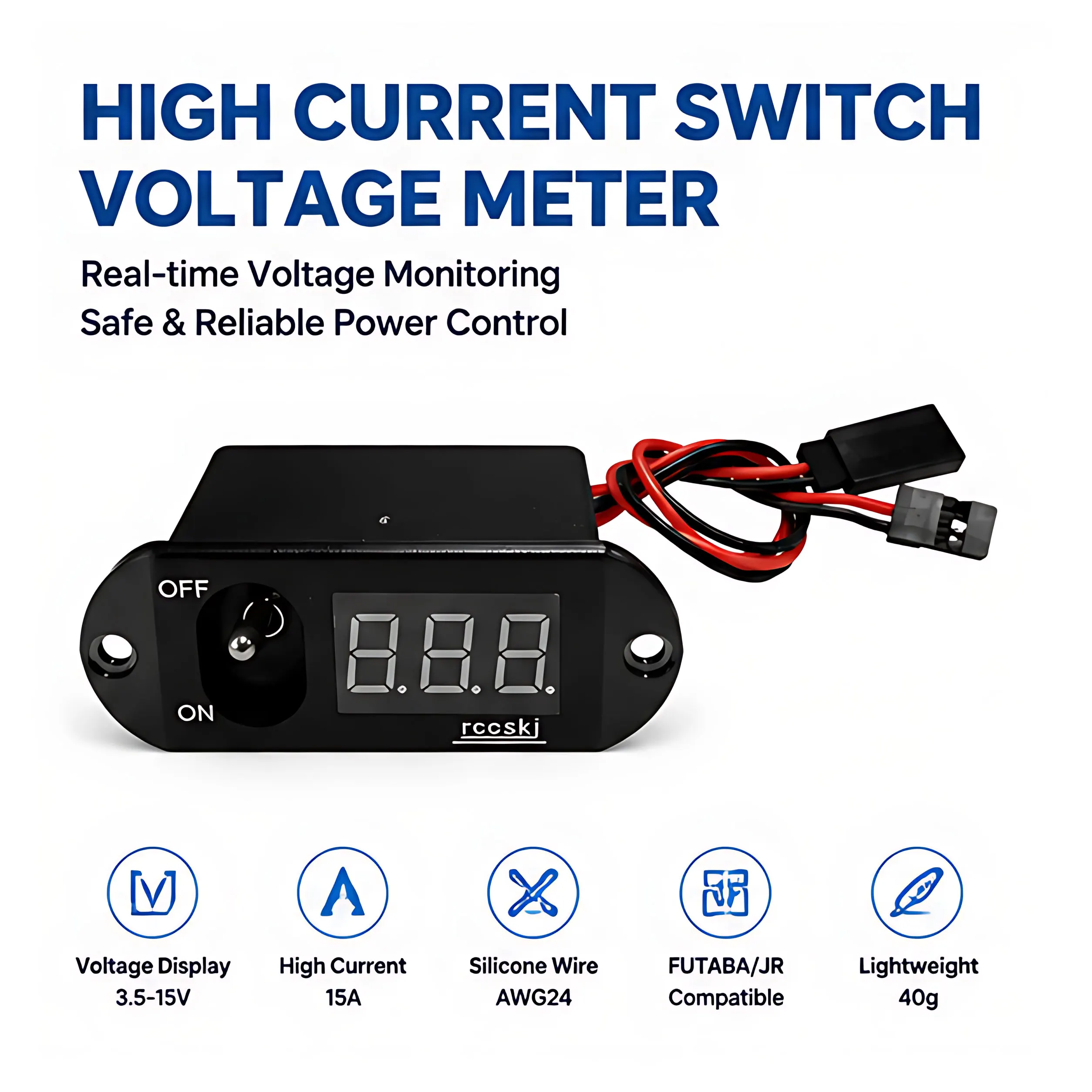 1 Pc Rccskj 2110 Current Switch Voltmeter Power Switch For RC Model