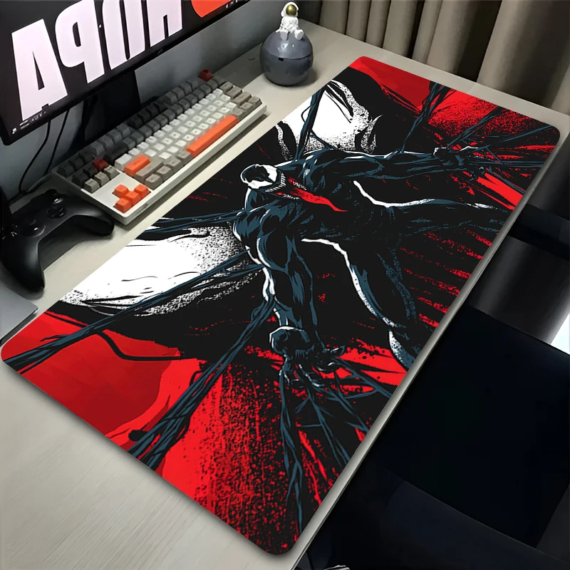 

Marvel Venom Mouse Pad Anime HD Rubber Keyboard Mousepad Suitable For Office Desk Laptops Gaming Accessories Non Slip 900X400 XL