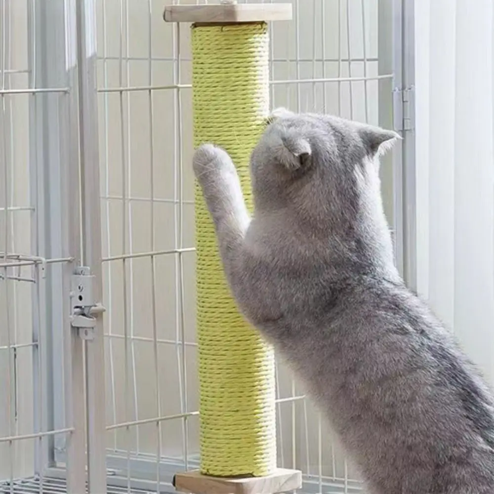 

Sisal Cat Scratcher Pole Non-Debris Wear-resistant Cat Scratching Post Hanging Non-Shedding Cat Claw Grinding Toys