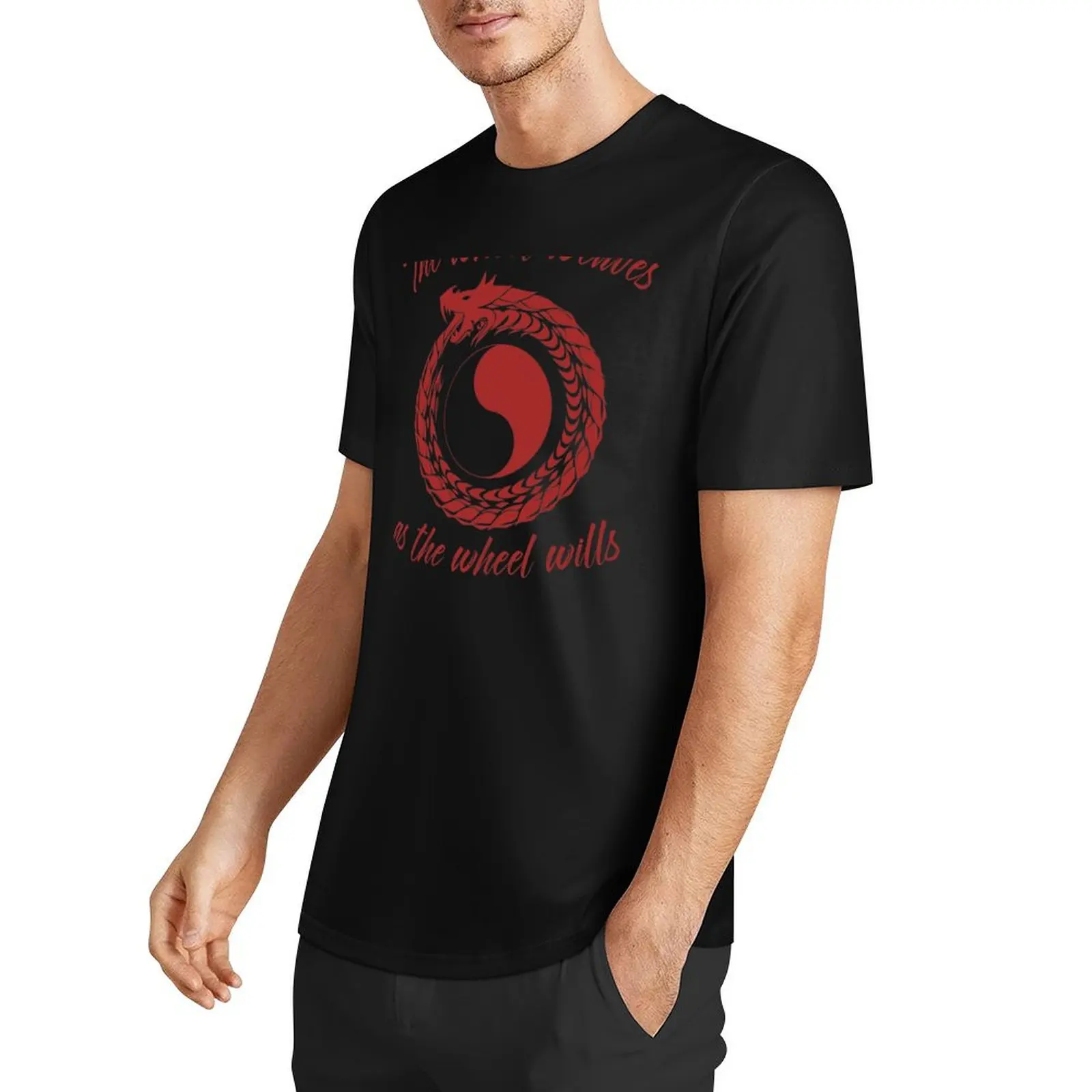 The Wheel Weaves as The Wheel Wills Wheel of Time Dragon Parody T-Shirt vintage t shirts quick drying luxury clothes men