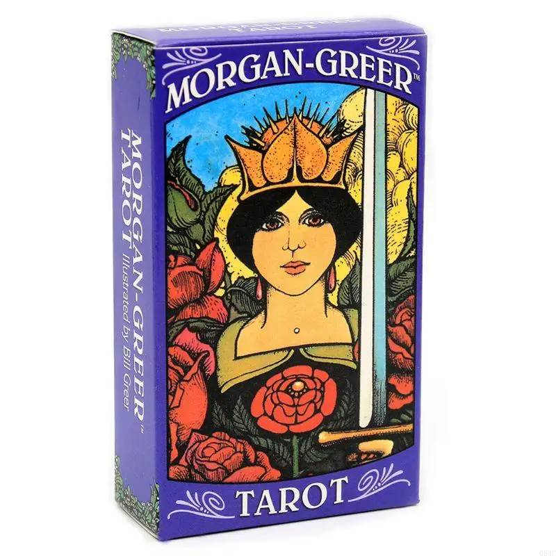 Q84C Tarjetas Holográficas Tarot brillante Full English Mysterious Edition para Astrology Family Party Juego