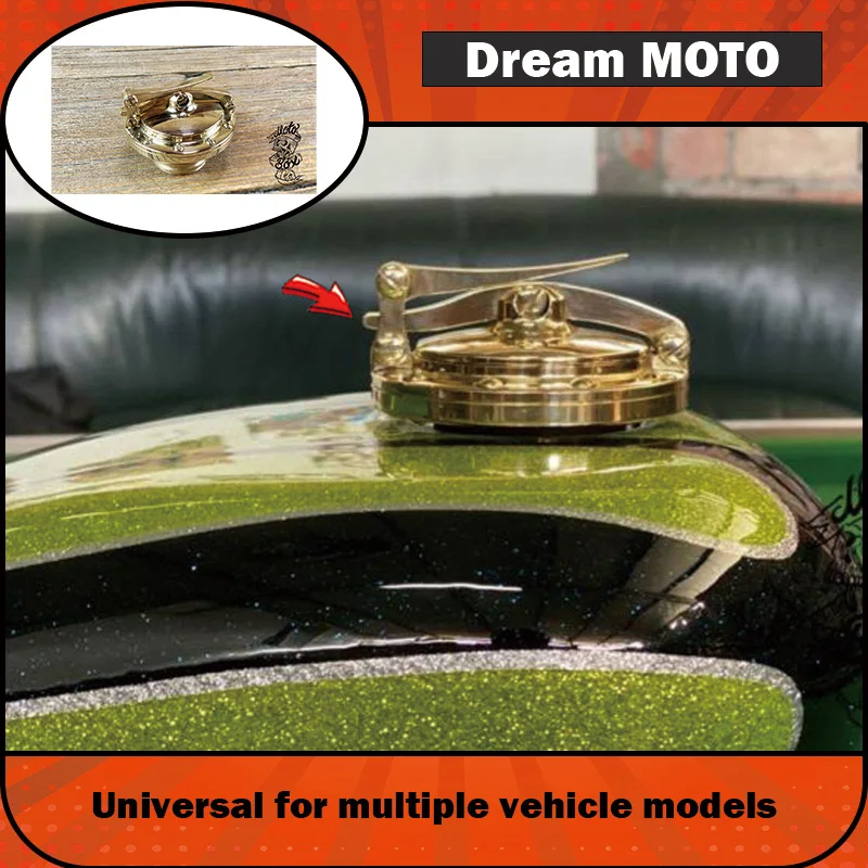 【Premium】For Motorcycle retro brass fuel tank cap, mechanical oil cap, Harley X48/883/1200, Juyun Boger 250
