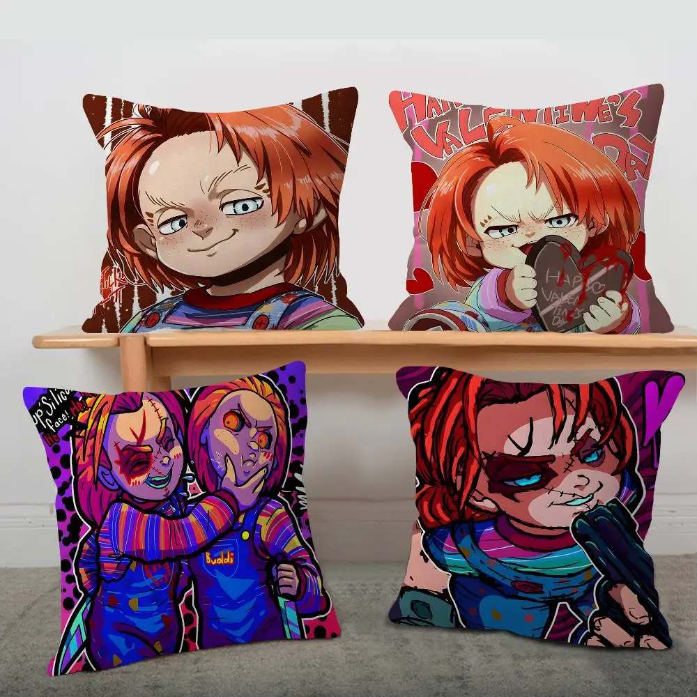 Children Play Chucky Slasher 1988 Cushion Cover Polyester Sofa Cushions Decorative Throw Pillows Home Decoration Pillowcover