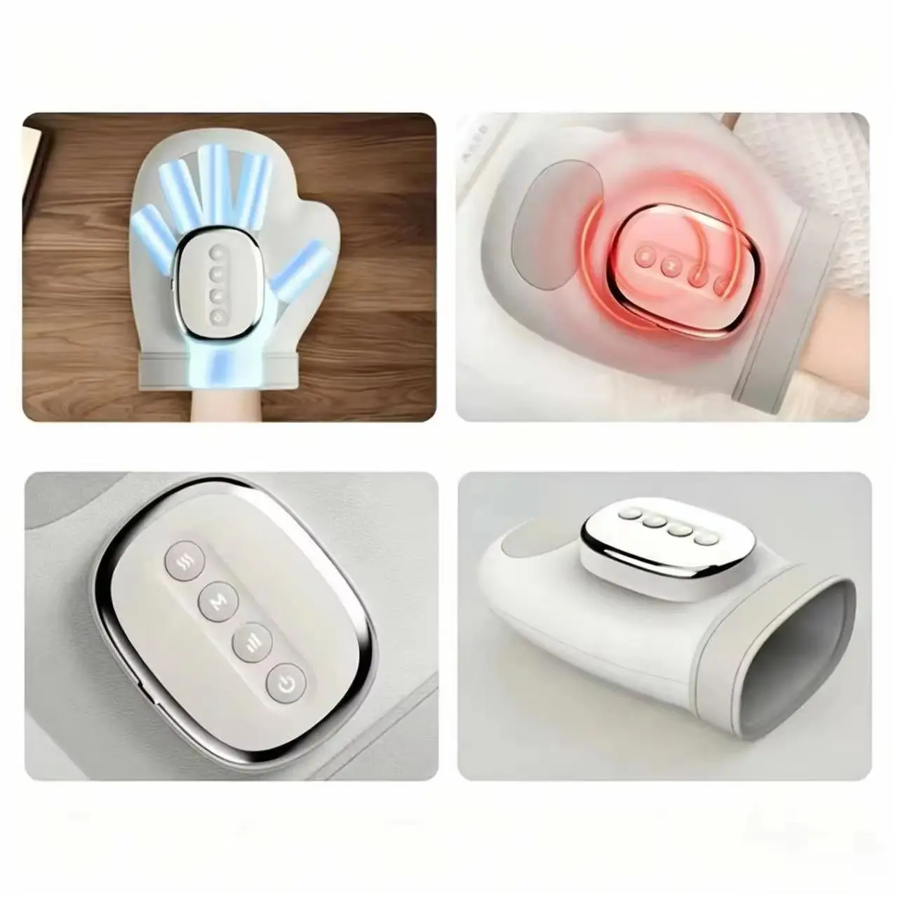 Airbag Compression Hand Massager Electric Glove Portable Cordless Full Wrapped Fingers Palm Massage Device