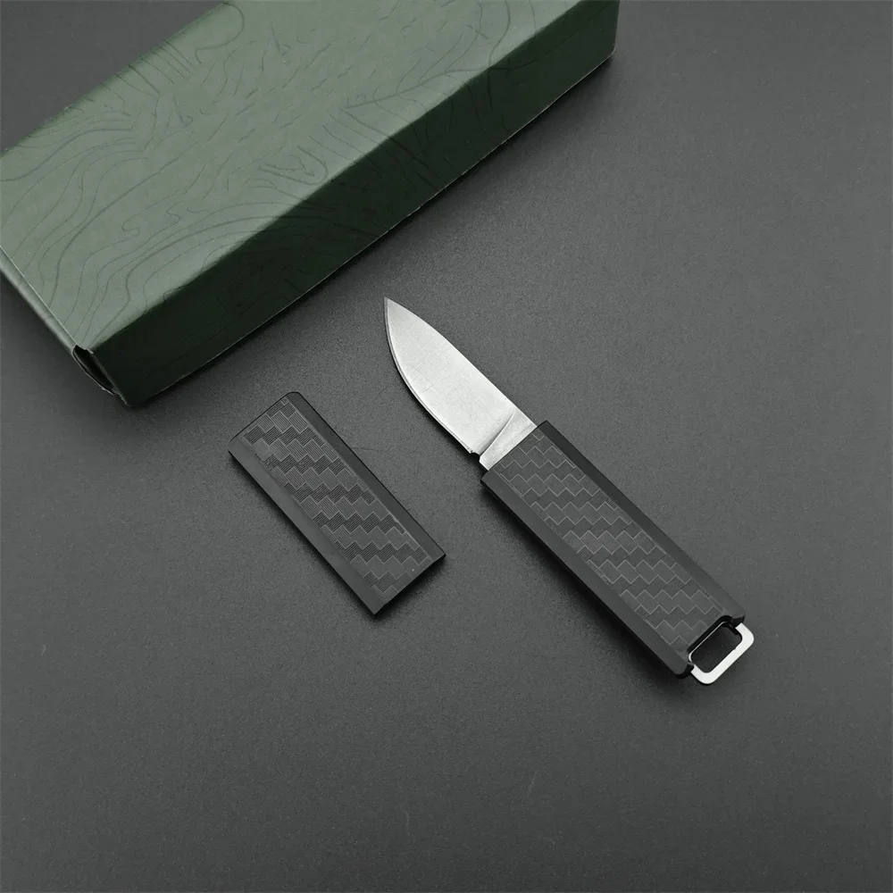 Fishing CRK 2425 Mini Pocket Fixed 8Cr13Mov Blade Knife Nylon Fiber Handle with Sheath Outdoor Tactical Knife Utility EDC Tool