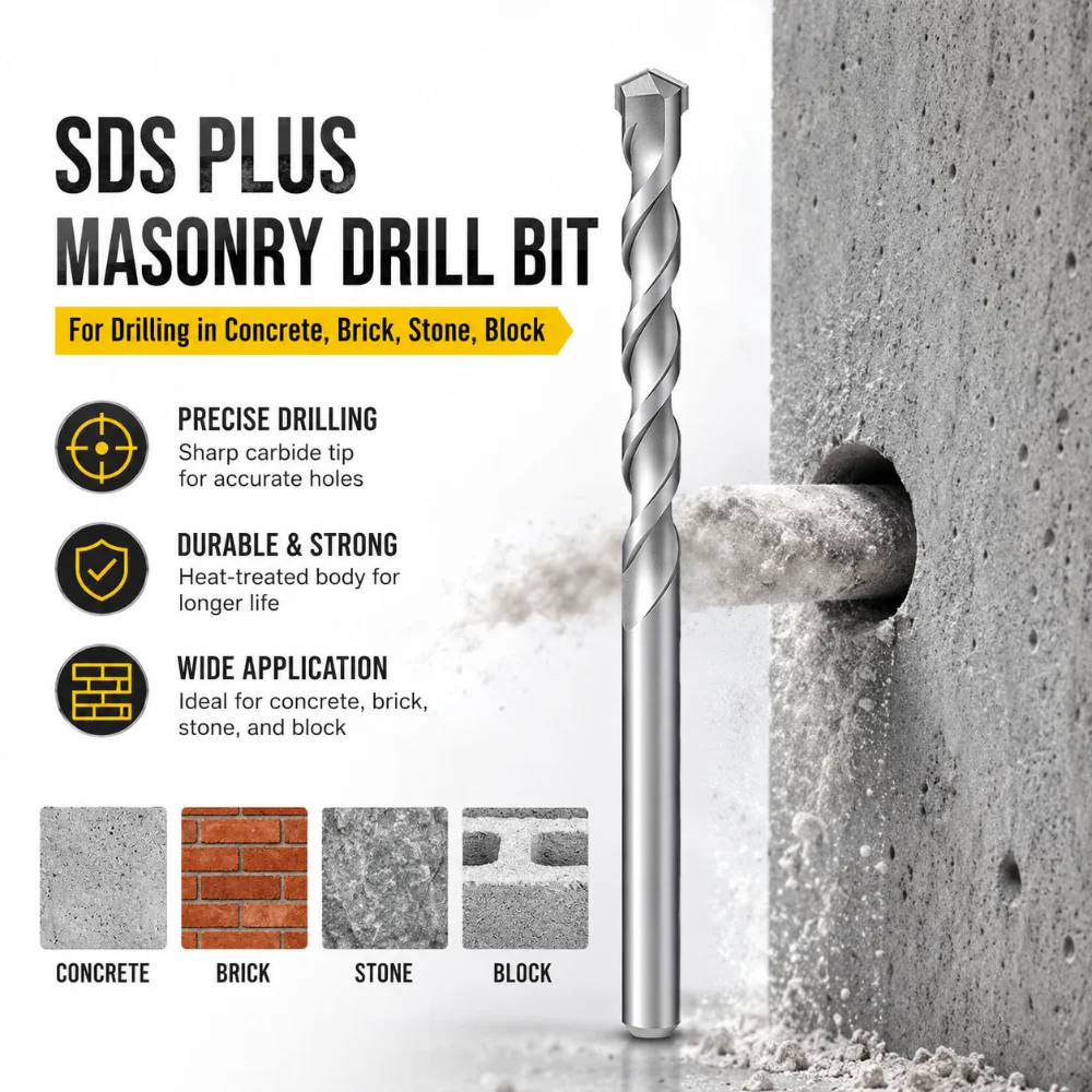 Round Handle Alloy Overlord Multi Specification Triangular Drill Bit Home Decoration Ceramic Metal Universal Drilling Drill