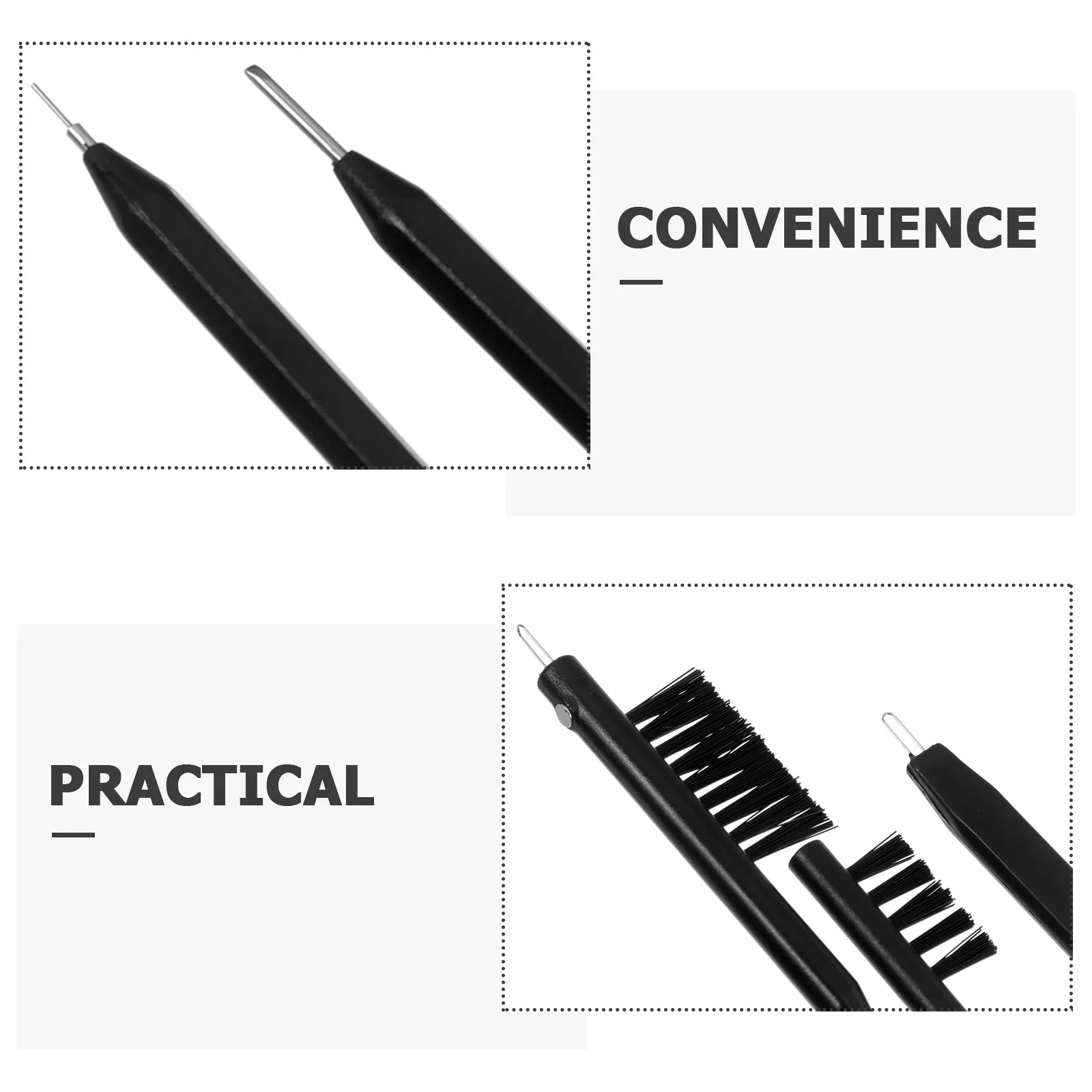 1Set Hearing Aid Cleaning Brush Kit Multi-Functional Essential Maintenance Tools Screwdriver Vent Rod for Hearing Aid
