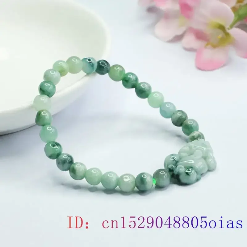 Burmese Jade Pixiu Bracelets Bracelet Green Jewelry Gift Gemstone Gifts Natural Real Fashion Jadeite Bead Women Men Talismans