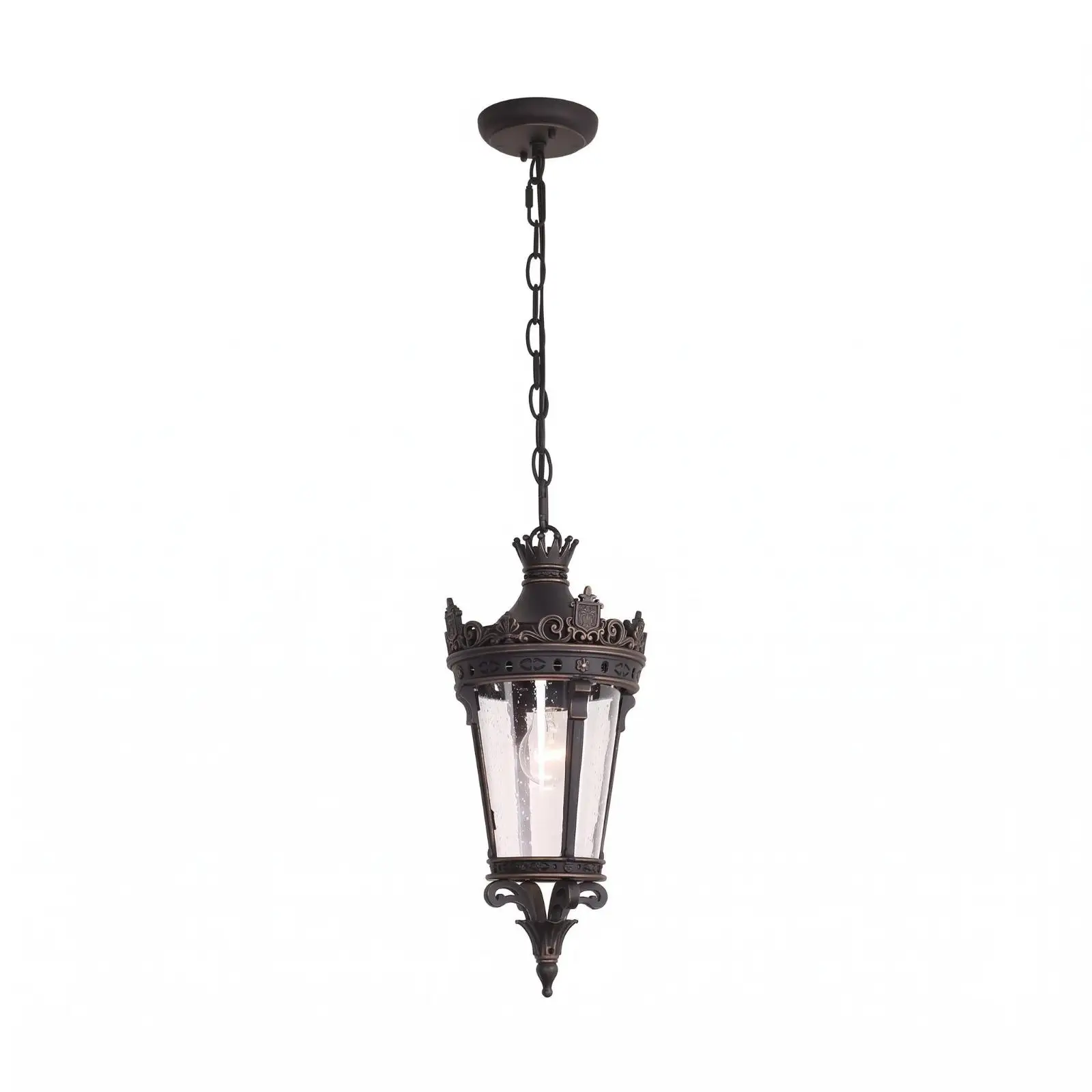 Vintage Outdoor Lantern Hanging Lamp Waterproof Ceiling Pendant Lighting for Porch Corridor Villa Entrance Terrace Gazebo