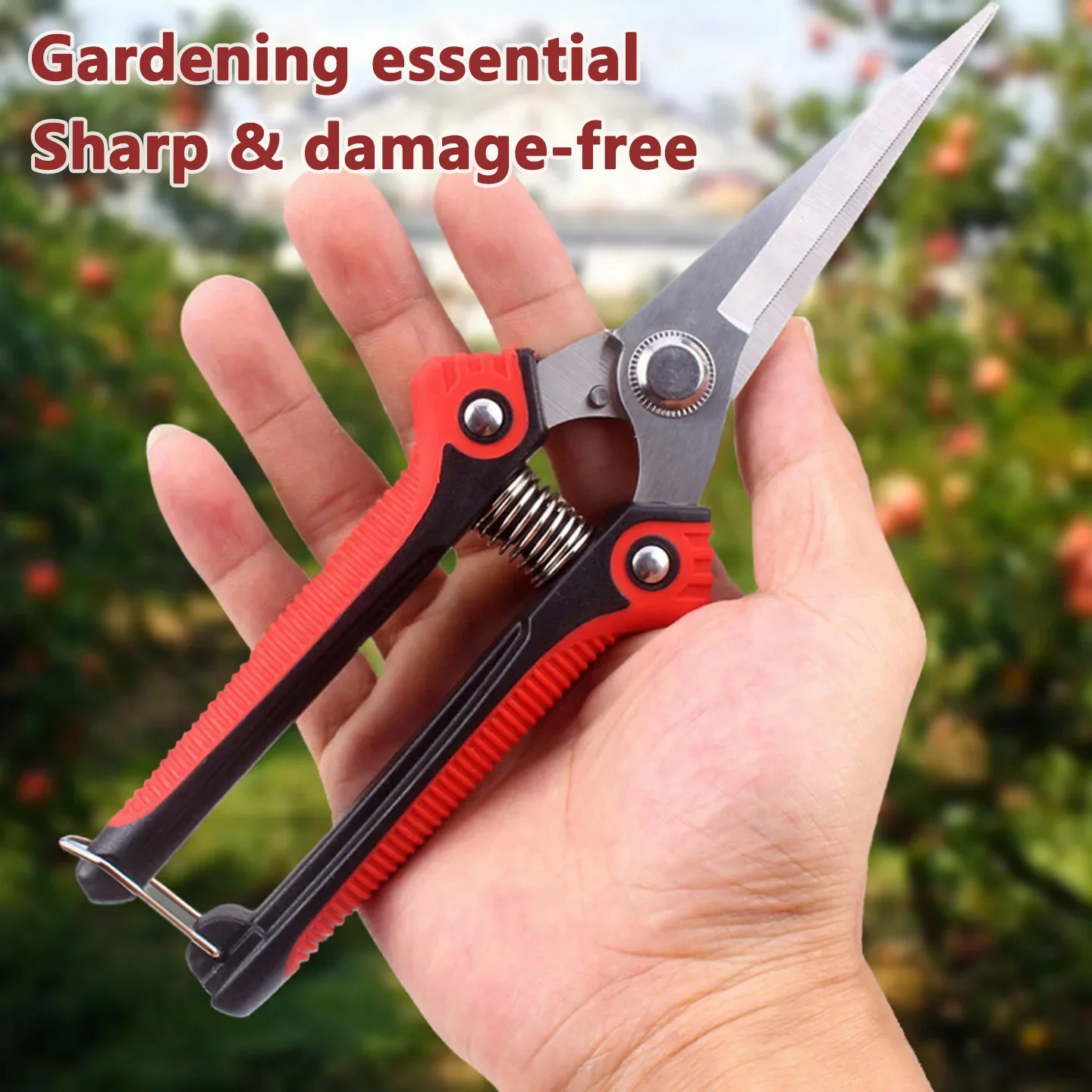 Professional Pruning Shears | Stainless Steel Branch Scissors with Non-Slip Grip | Sharp Garden Tool