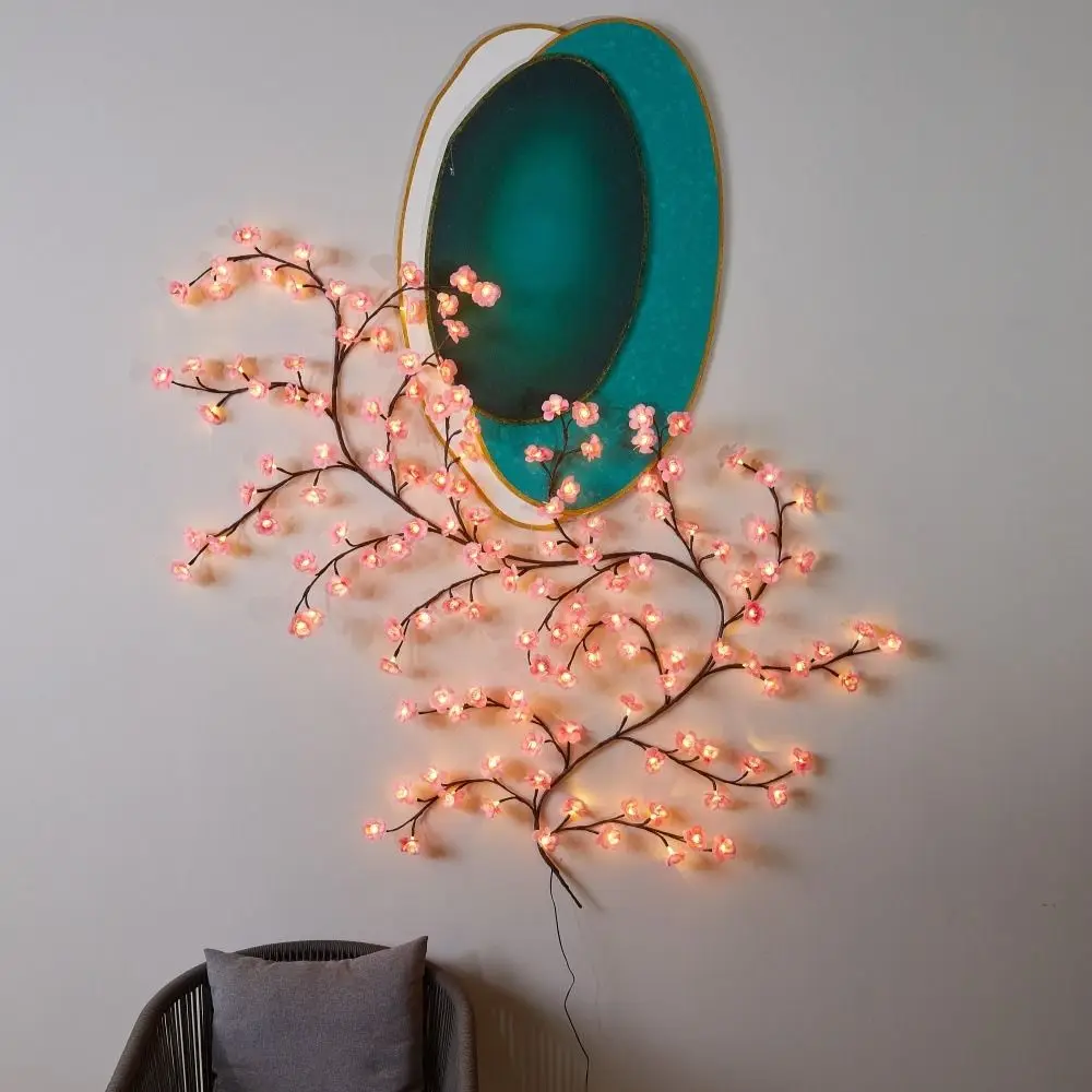 

Creative LED Cherry Blossom Light 48/72/96/144 LED 3D Lamp Wall Decor Light Luminous Multi-color Bendable Flower Branch Lamp