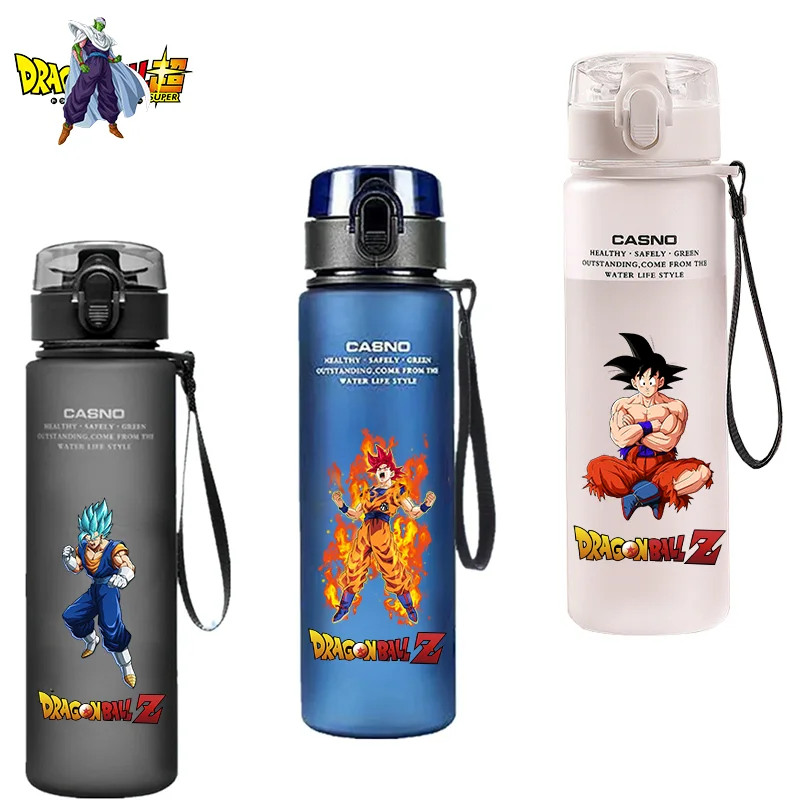 Large Capacity 560ml Dragon Ball Water Bottle Son Goku Saiyan Portable Outdoor Sports Drinking Water Cup Childrens aldult Gifts