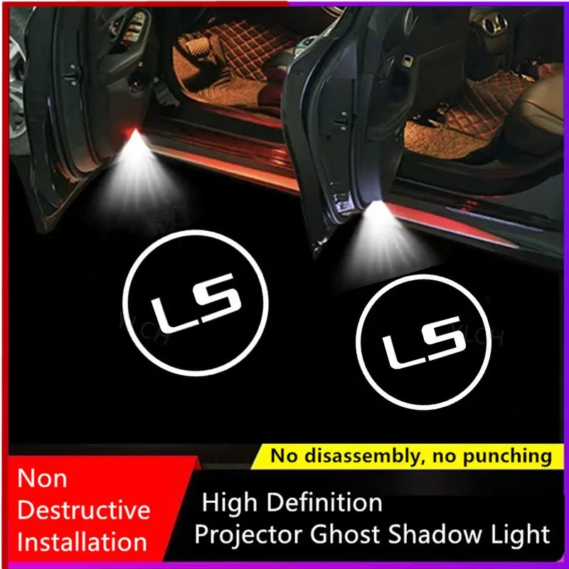 Led Car Door Welcome Light Warning Light for Lexus LS Badge 2005-2024 LS300 LS400 LS500 LS600 LS460 Auto Decorations Accessories