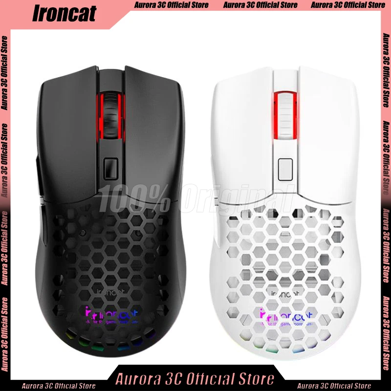 

Ironcat Mini Pro Gamer Mouse 2 Mode Wireless 2.4G Mouse Lightweight Pmw3395 Macros Office Esports Gaming Mice For Laptop Pc Gift