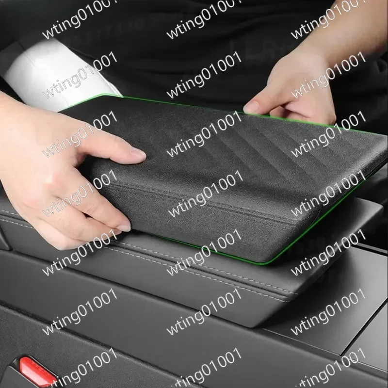 for Tesla Model Y Juniper Model 3 Highland Armrest Console TPE Liner Anti Slip Mat Non Destructive Installation Wrist Support